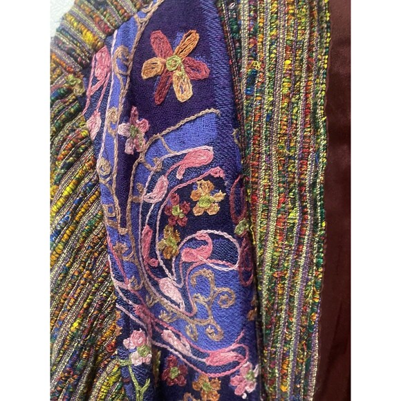 Soft Surroundings Open front Kimono jacket embroidered Cottagecore Boho Sz L - Picture 7 of 9